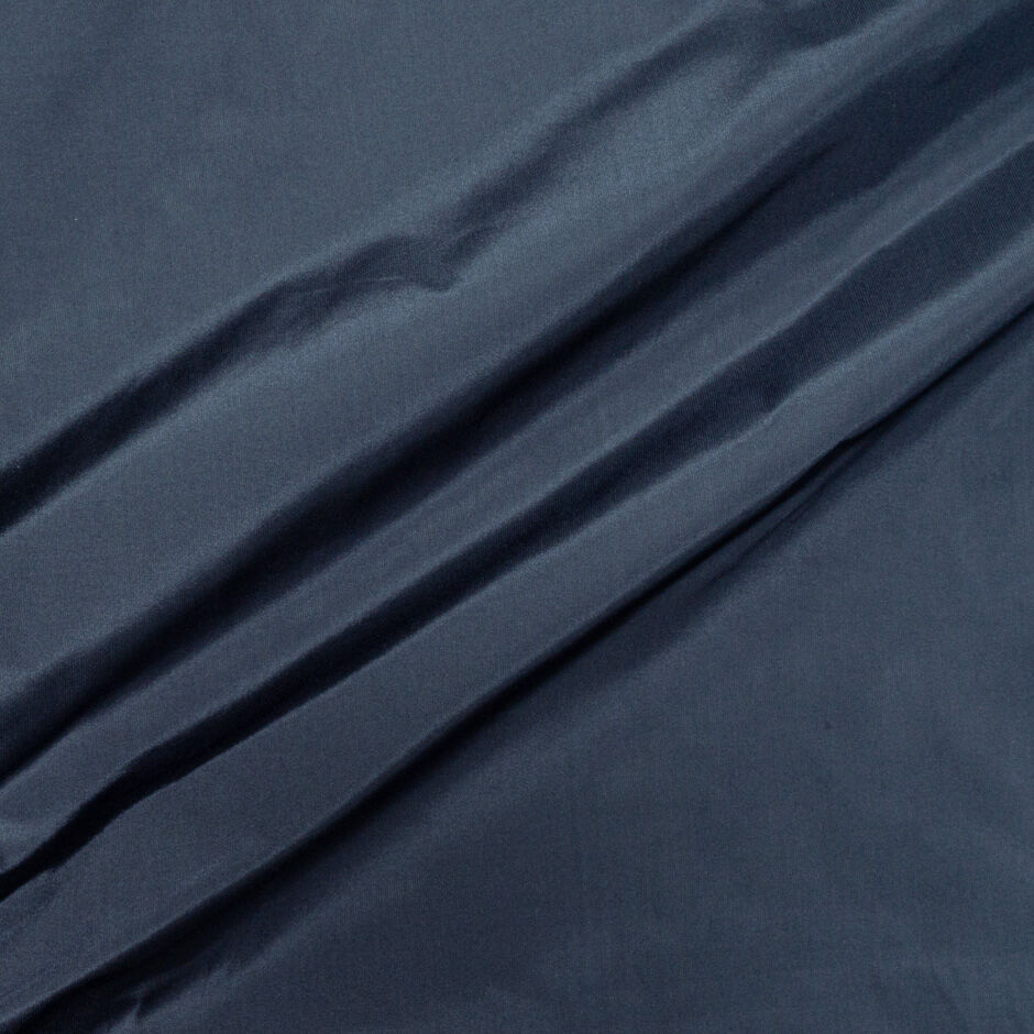 Navy Blue Plain Silk Taffeta