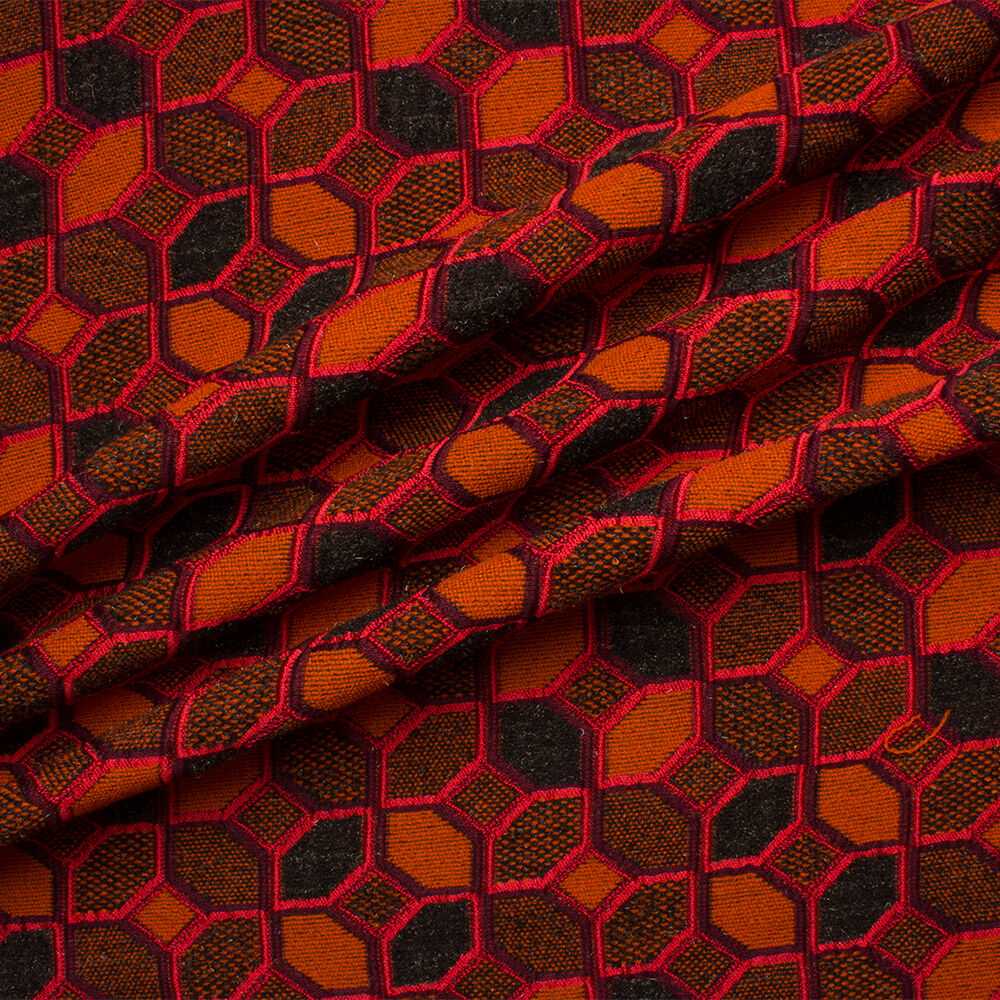 Red/Orange/Black Jacquard Coating