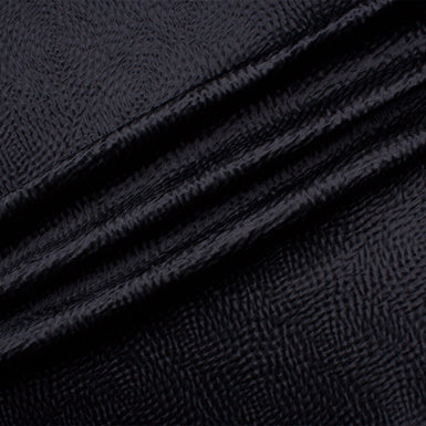 Midnight Blue Ripple Jacquard