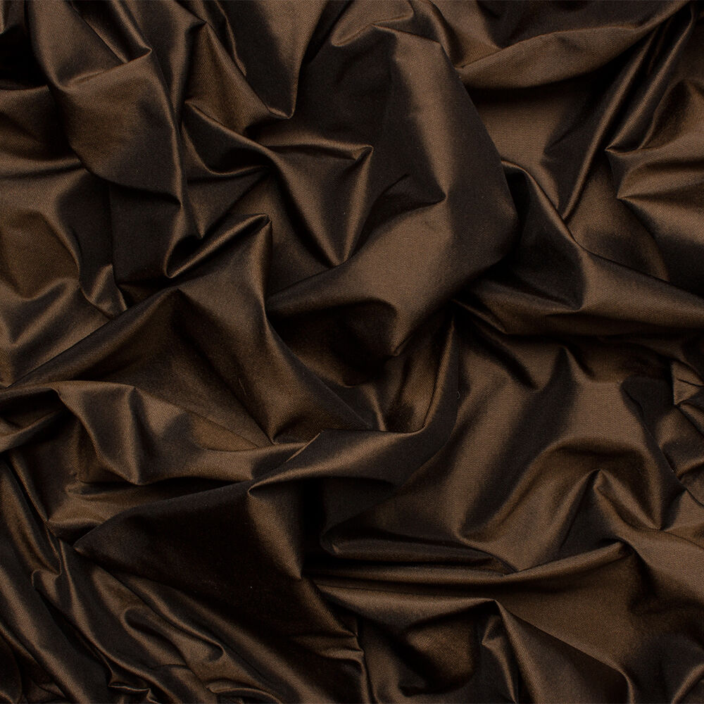 Dark Brown Silk Taffeta