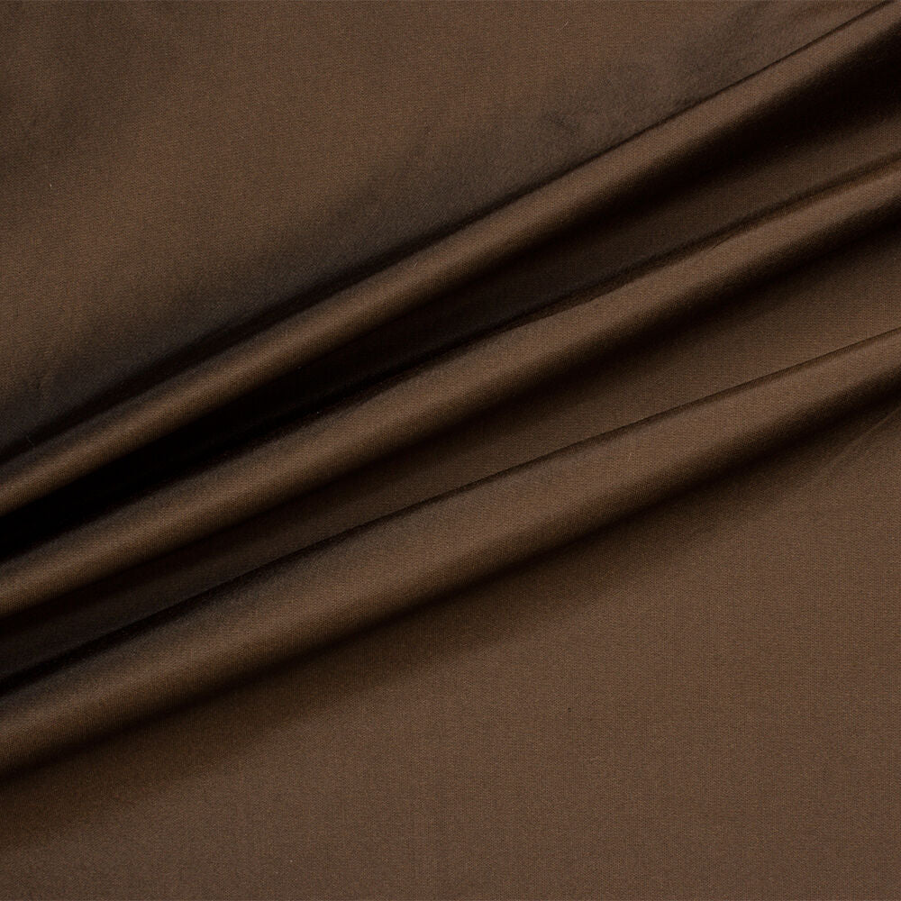 Dark Brown Silk Taffeta