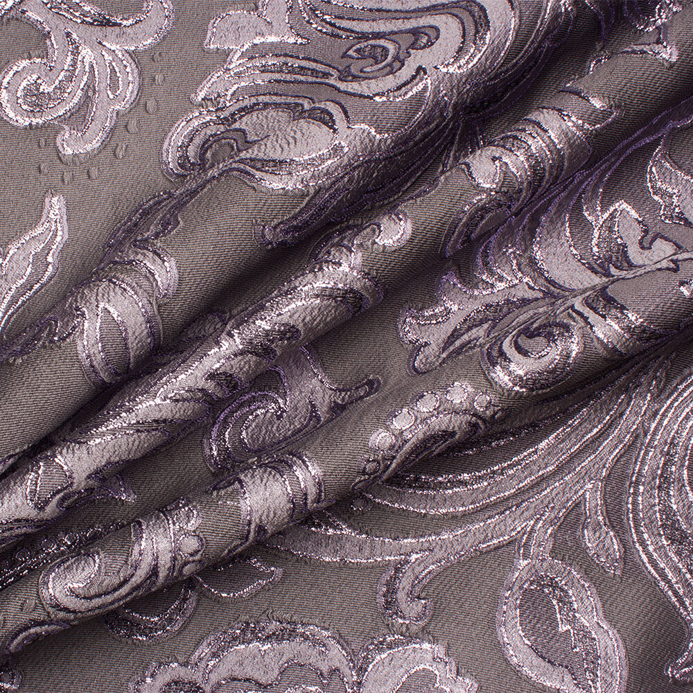 Grey/Lilac Metallic Brocade