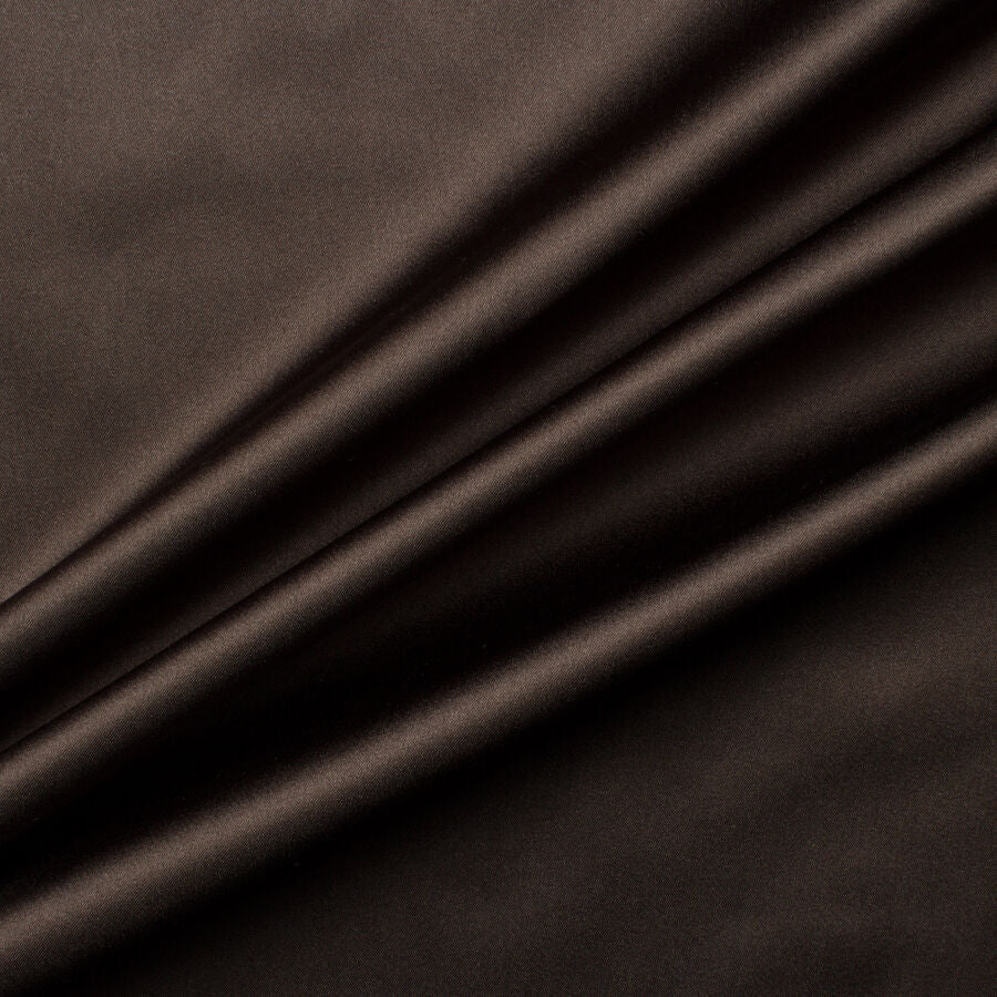 Dark Brown Double Faced Duchess Silk Satin