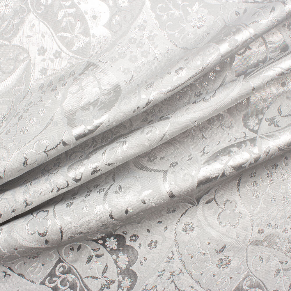 Silver Metallic Brocade