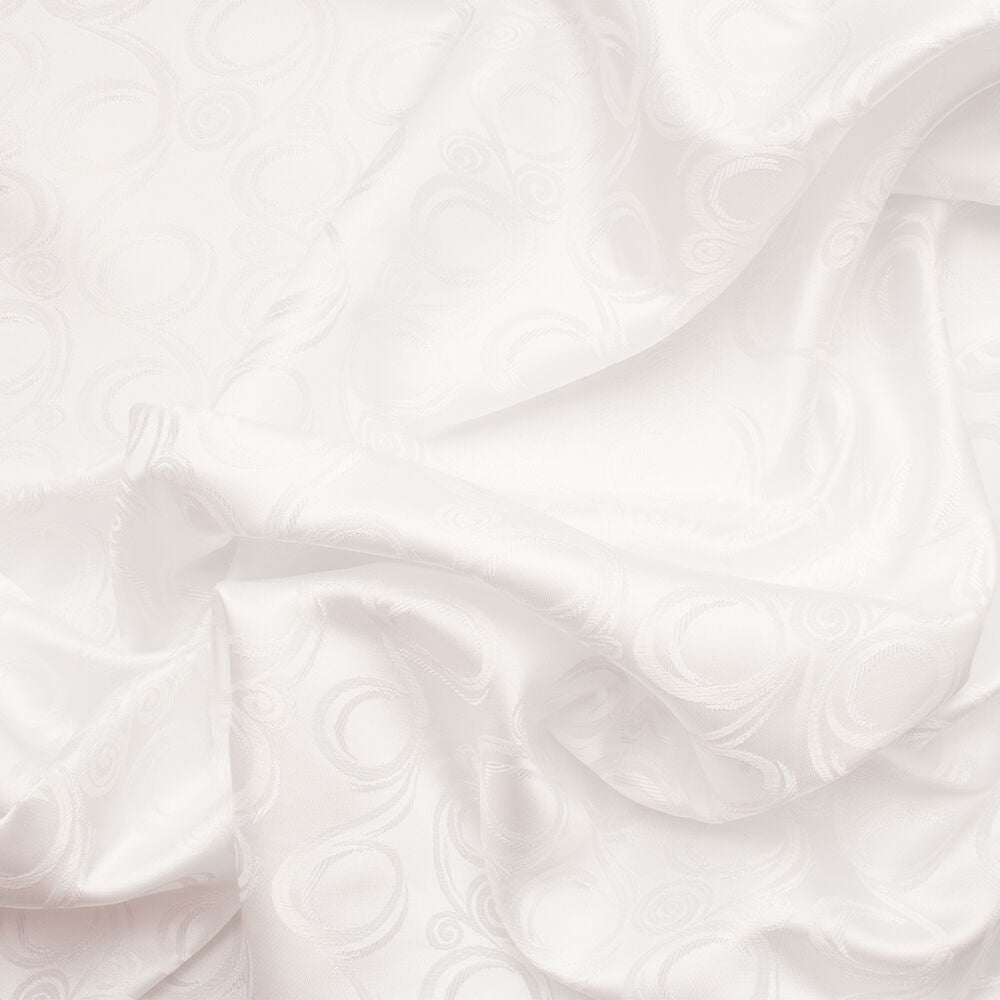 Optic White Jacquard Brocade