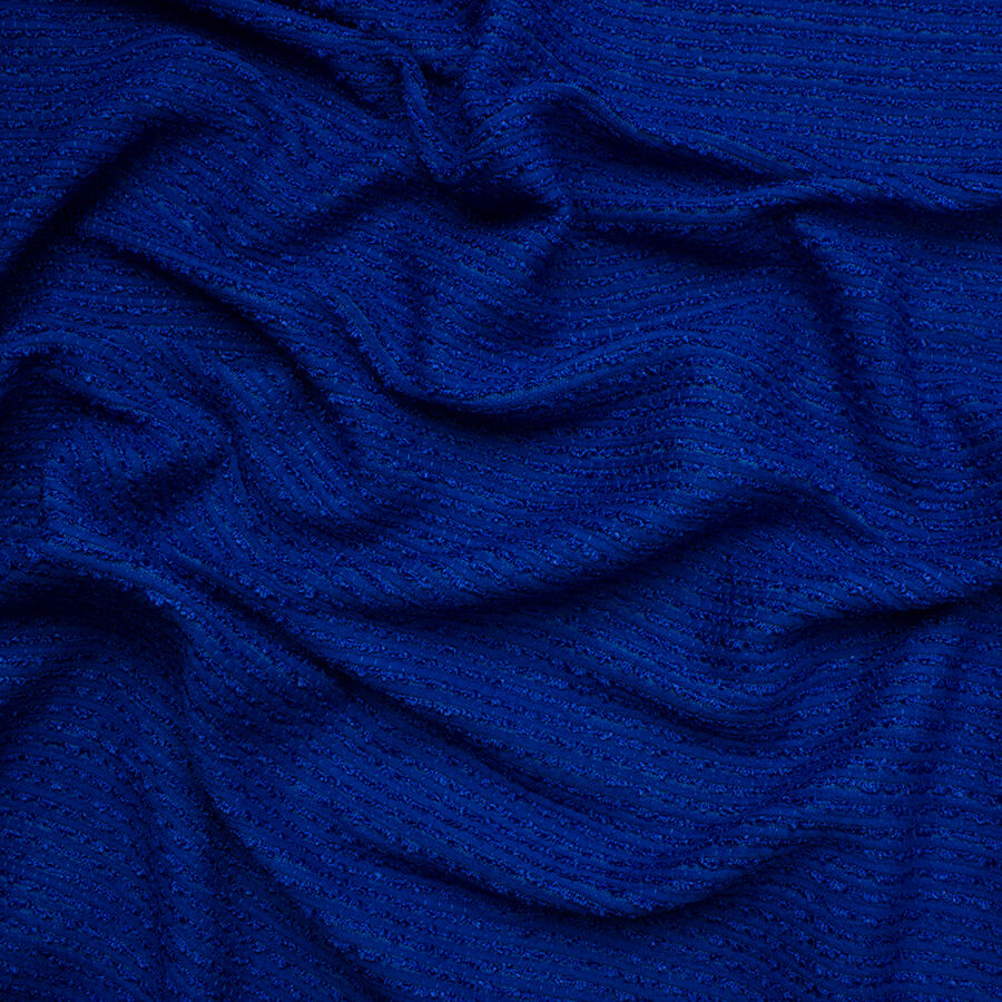 Royal Blue Cotton Mix Bouclé