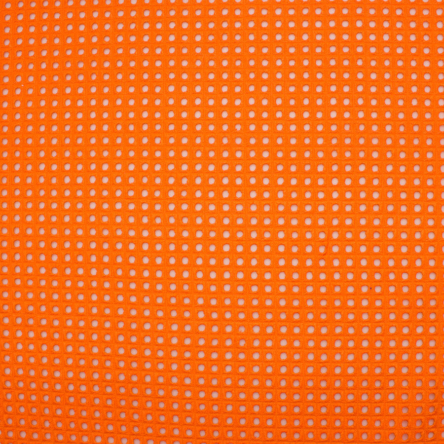 Orange Square Geometric Cotton Embroidery