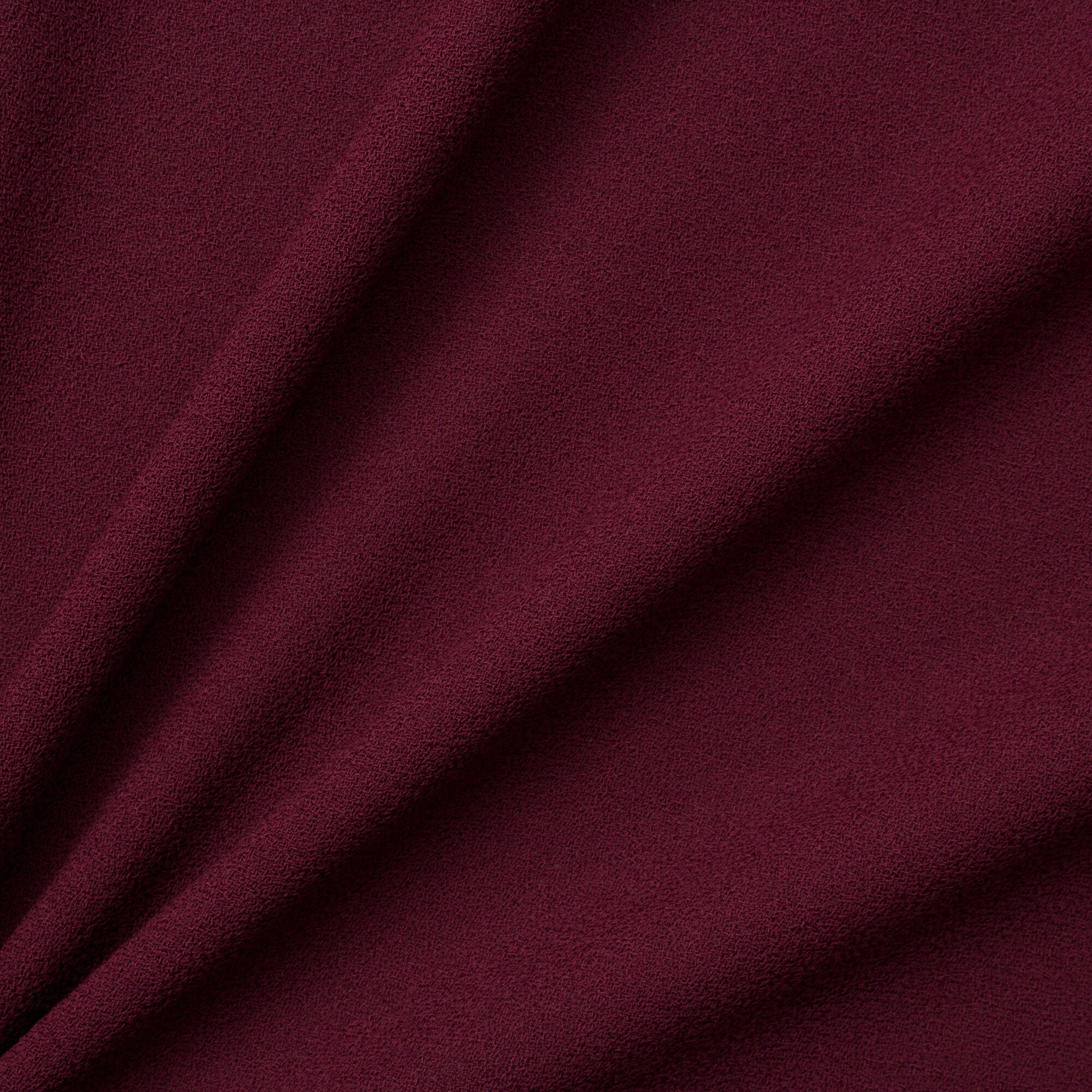 Burgundy Single Wool Crêpe