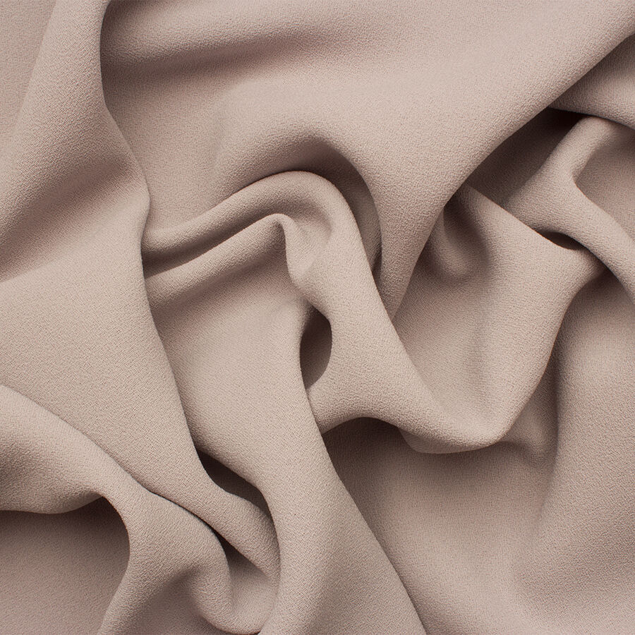 Grey Microfibre Double Twist Crêpe