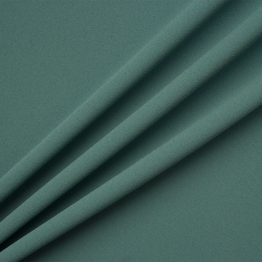 Deep Teal Microfibre Double Twist Crêpe