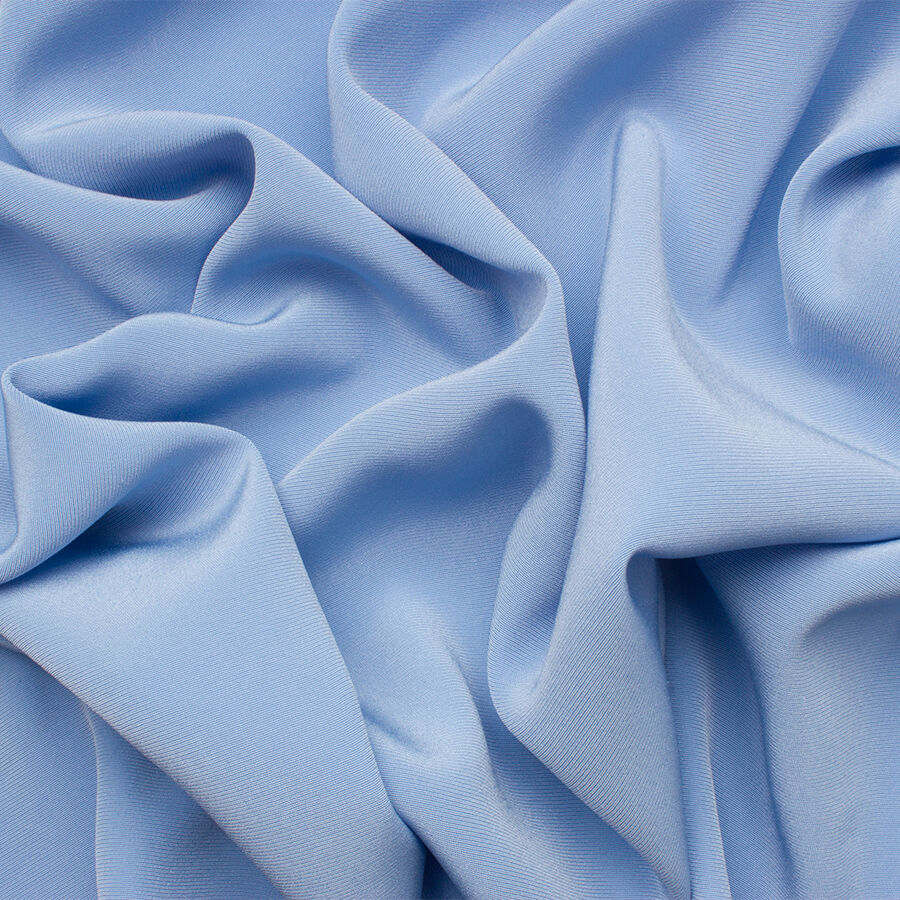 Sky Blue Satin Backed Crêpe (A 1m Piece)