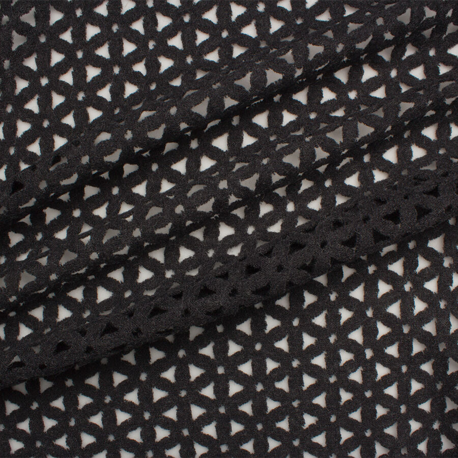 Black Laser Cut Wool