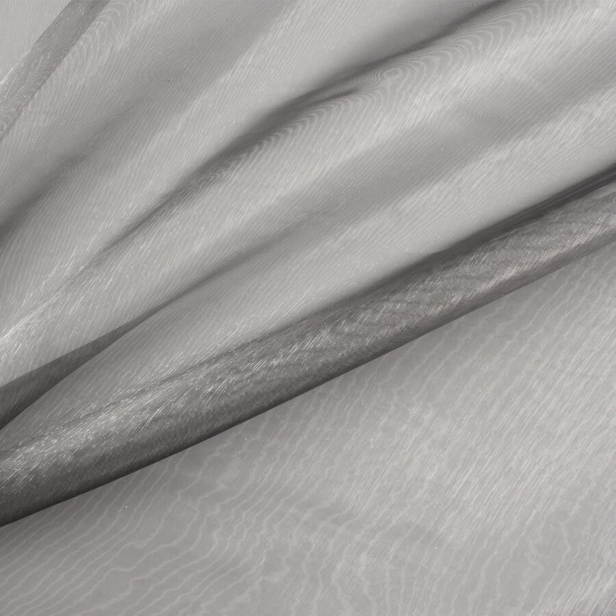 Silver Grey Poly Organza