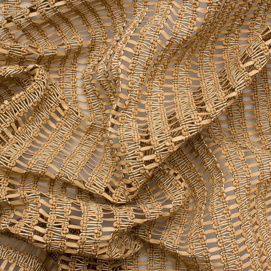 Beige Woven Polyester