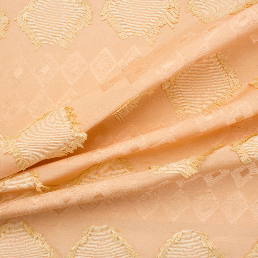 Peach Silk Jacquard Embroidery (A 2.70m Piece)