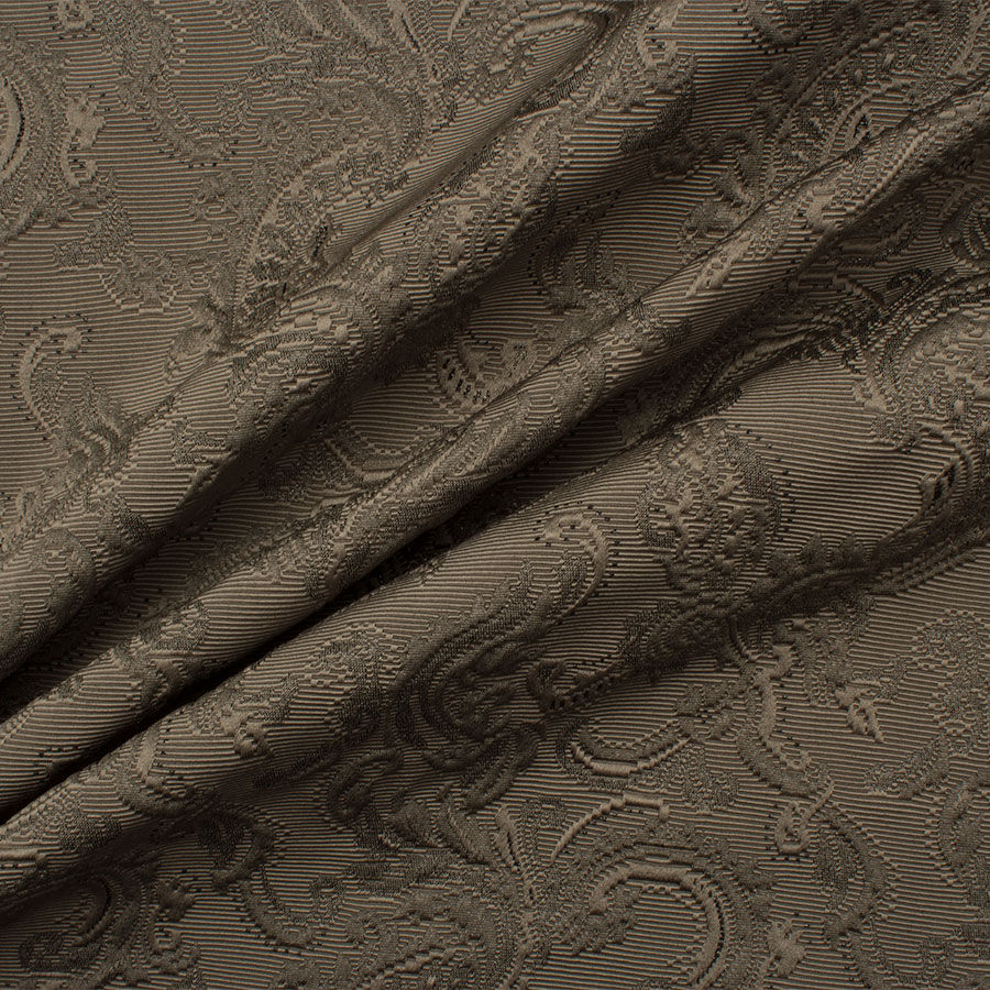 Dark Taupe Metallic Jacquard Brocade