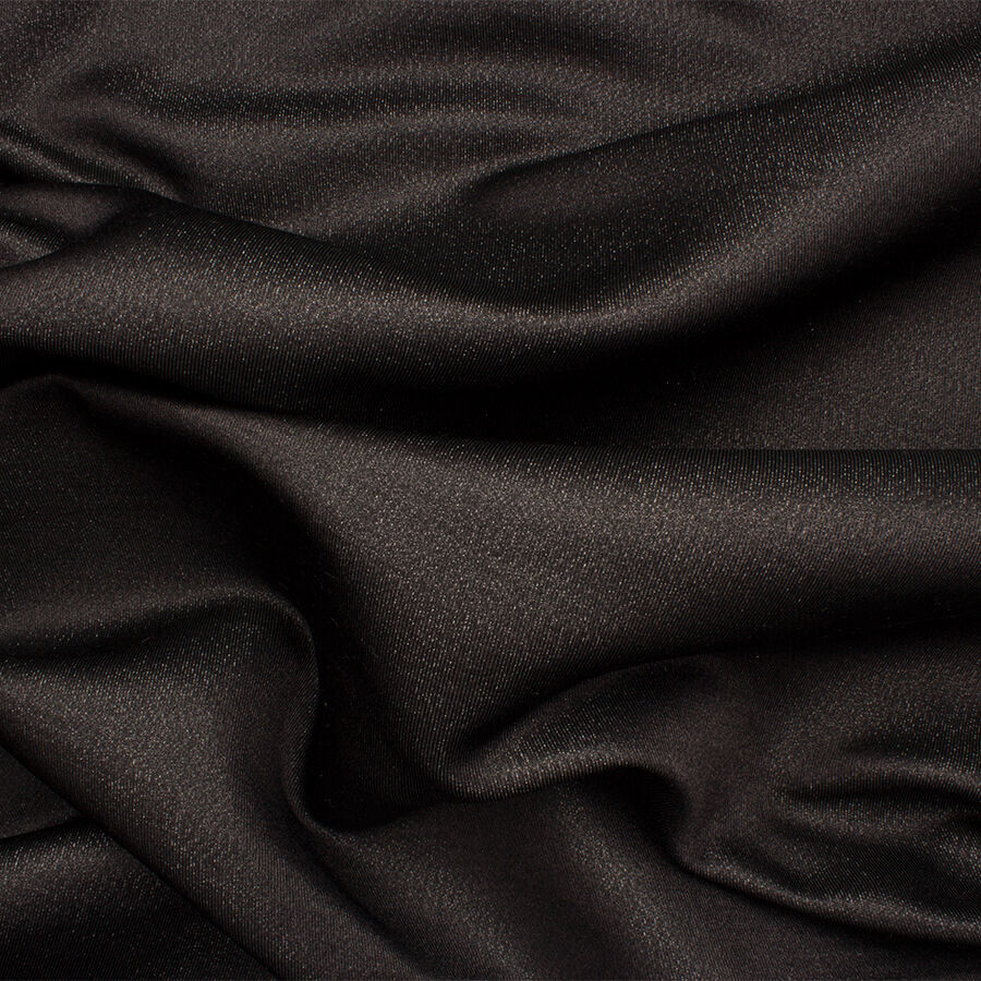 Black Metallic Wool Brocade