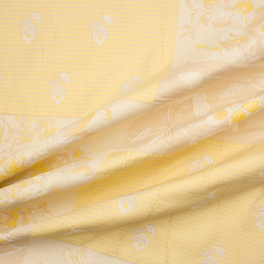 Yellow Floral Patchwork Brocade