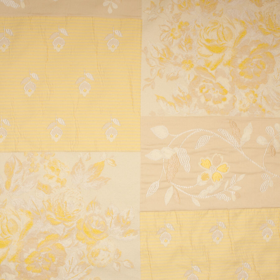 Yellow Floral Patchwork Brocade