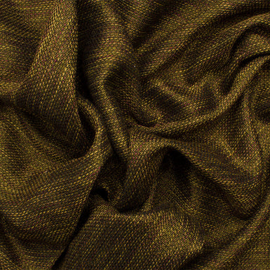 Yellow/Black Metallic Brocade