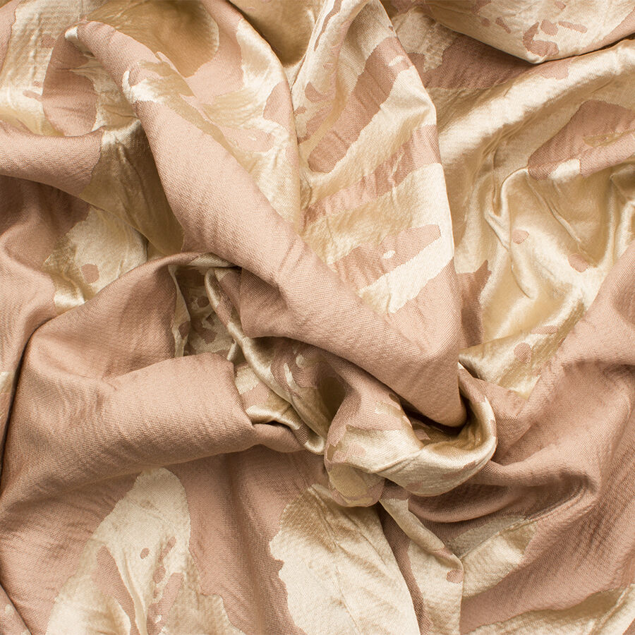 Beige Two-Tone Jacquard Brocade