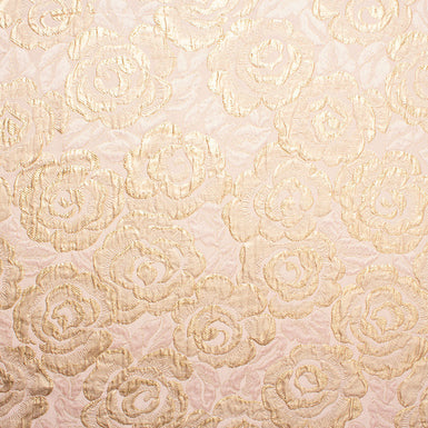 Pink & Gold Floral Silk Cloqué (A 2.35m Piece)