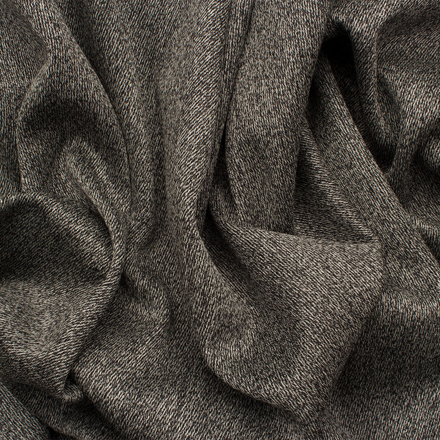 Grey Mottled Wool Coating