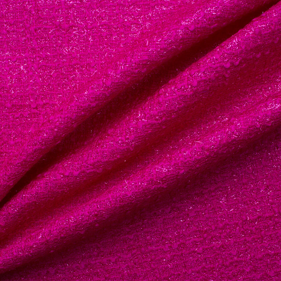 Magenta Lurex Wool Bouclé