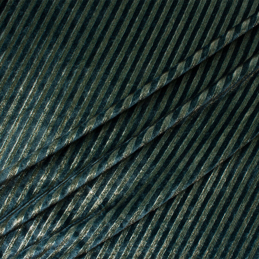 Green Striped Laminated Velvet