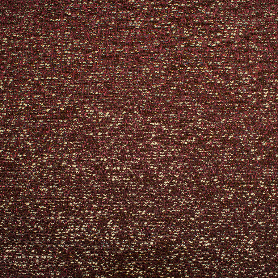 Dark Bordeaux Metallic Bouclé