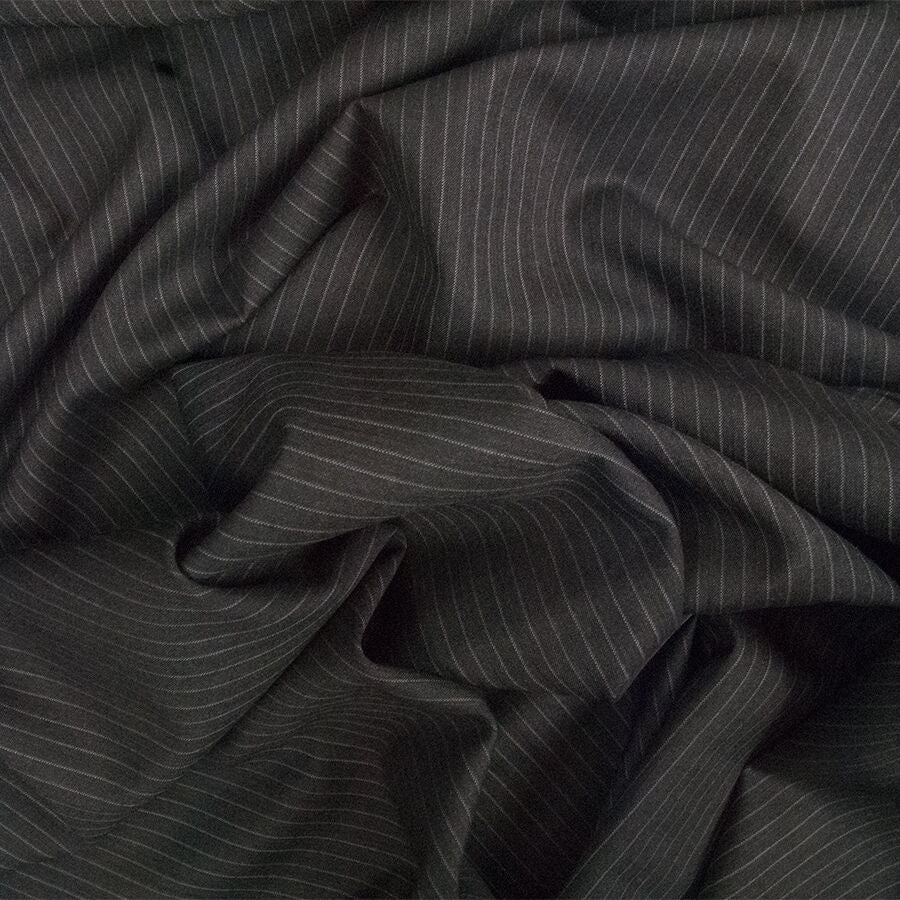 Grey Striped Super 130s Tropical Suiting (A 3m Piece)