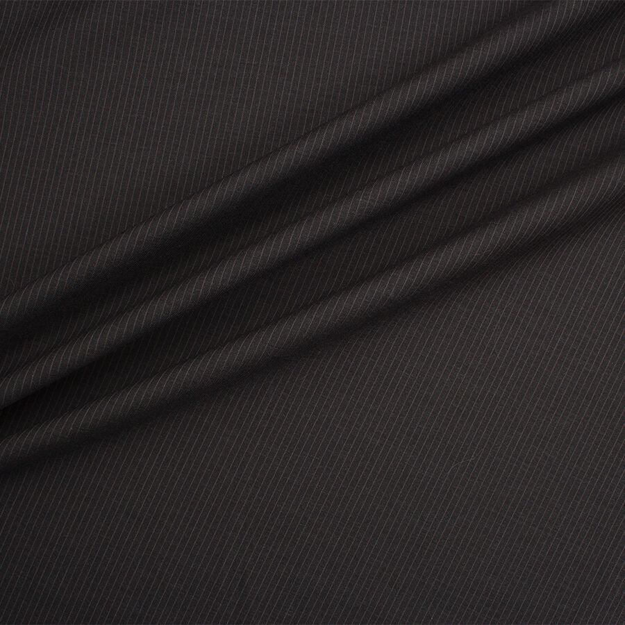 Dark Grey Striped Super 130 Suiting  (A 3.20m Piece)