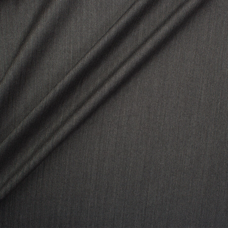 Grey Super 160s Herringbone Guanaco Wool (A 3m Piece)