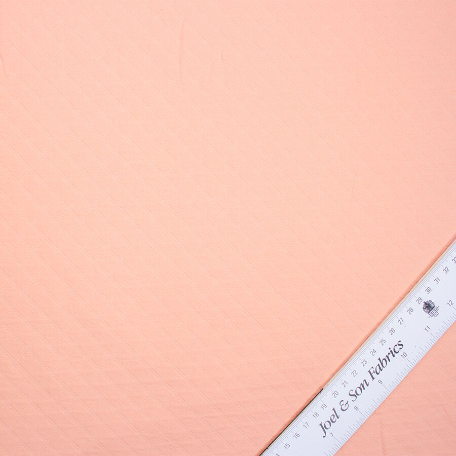 Peach Cotton Piqué Jacquard