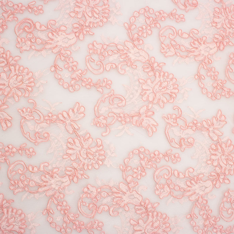 Baby Pink Heavy Corded Lace