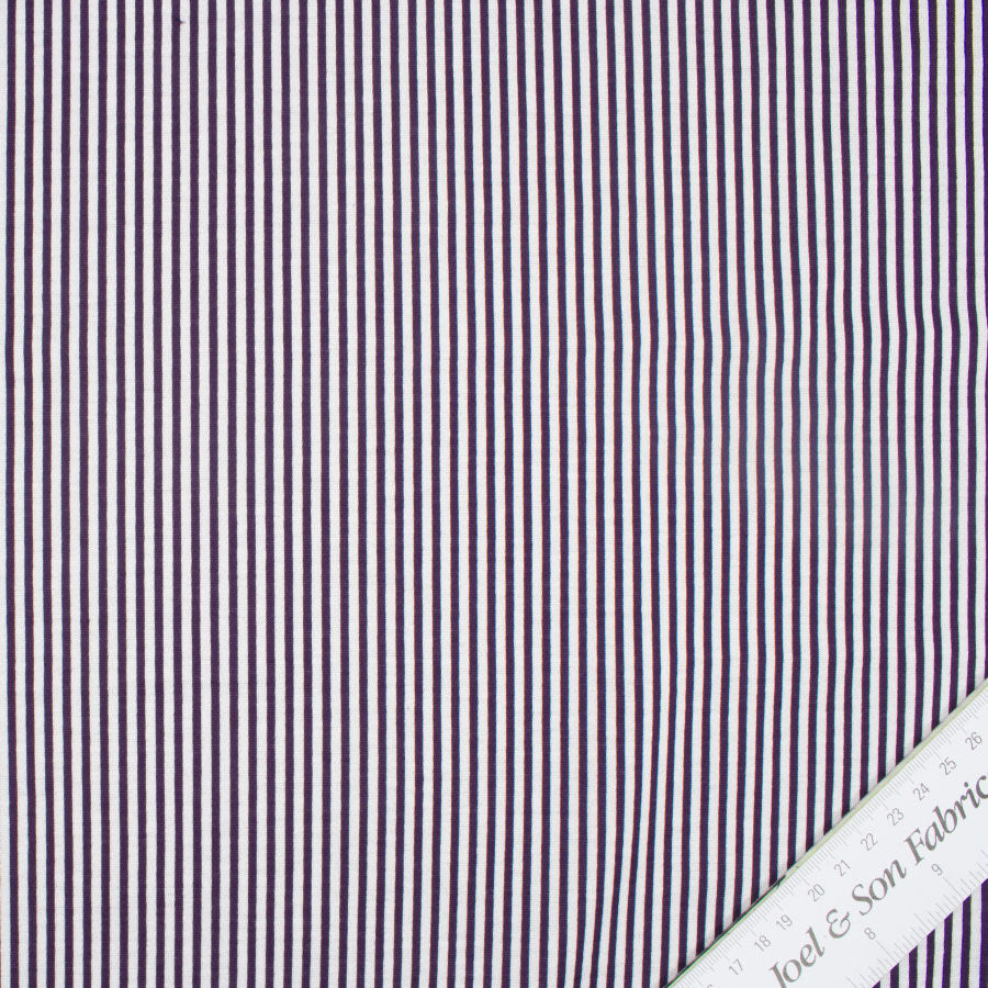 Purple & White Stripe Cotton Jersey