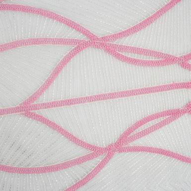 Candy Pink Embroidered Tulle