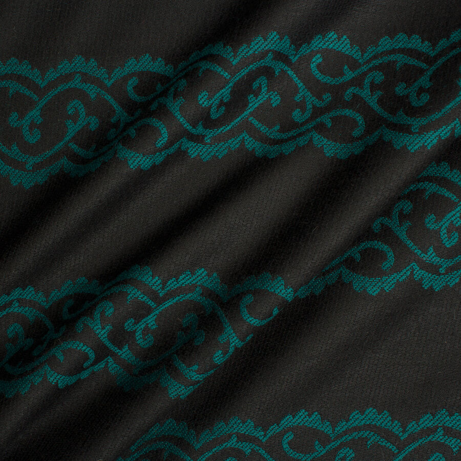 Black & Green Pure Wool