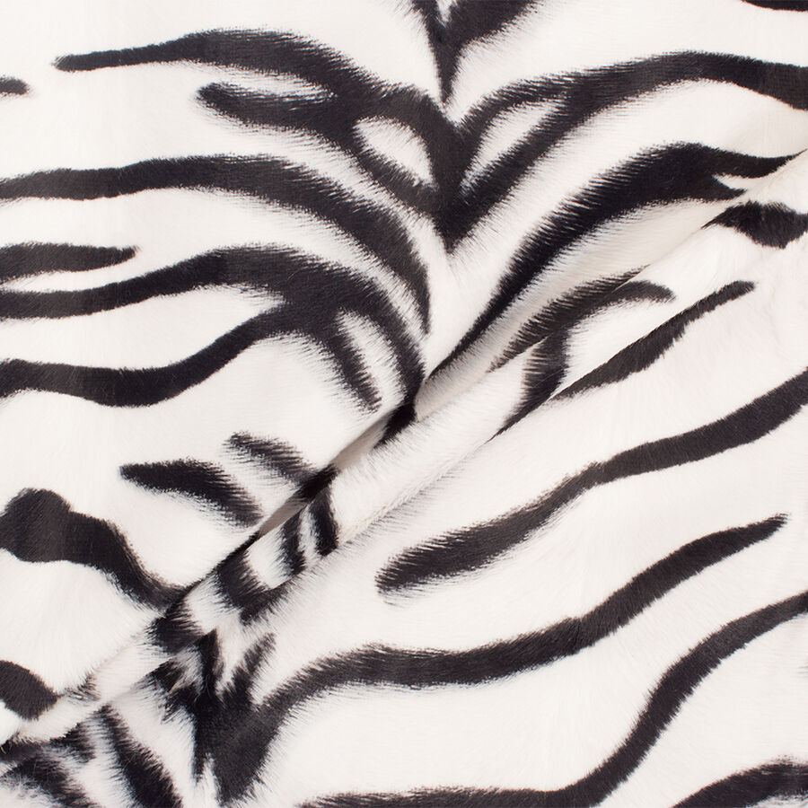 Zebra Printed Faux Fur