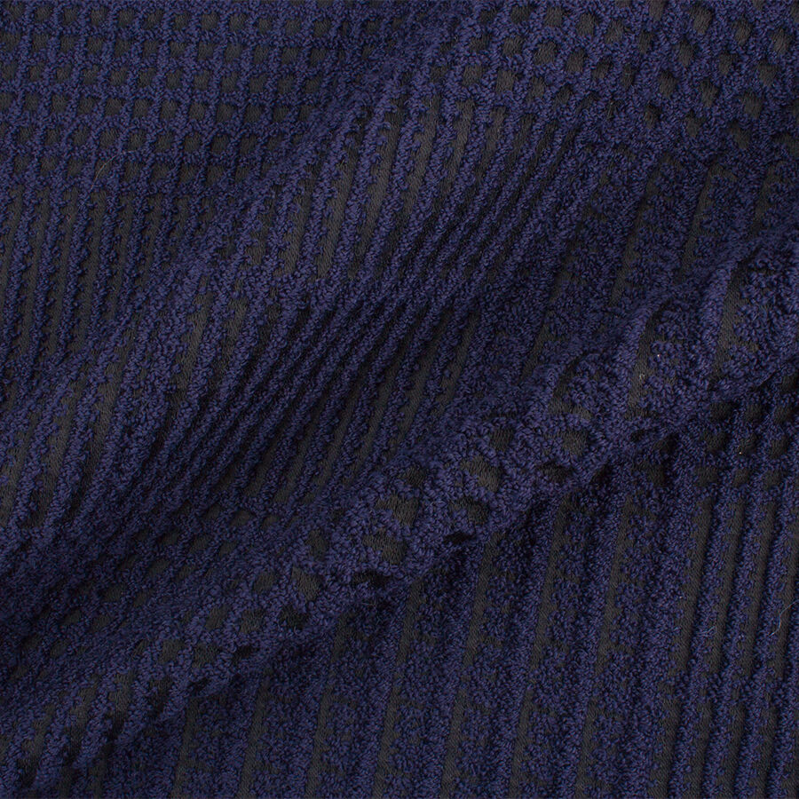 Dark Blue Prince of Wales Wool Blend