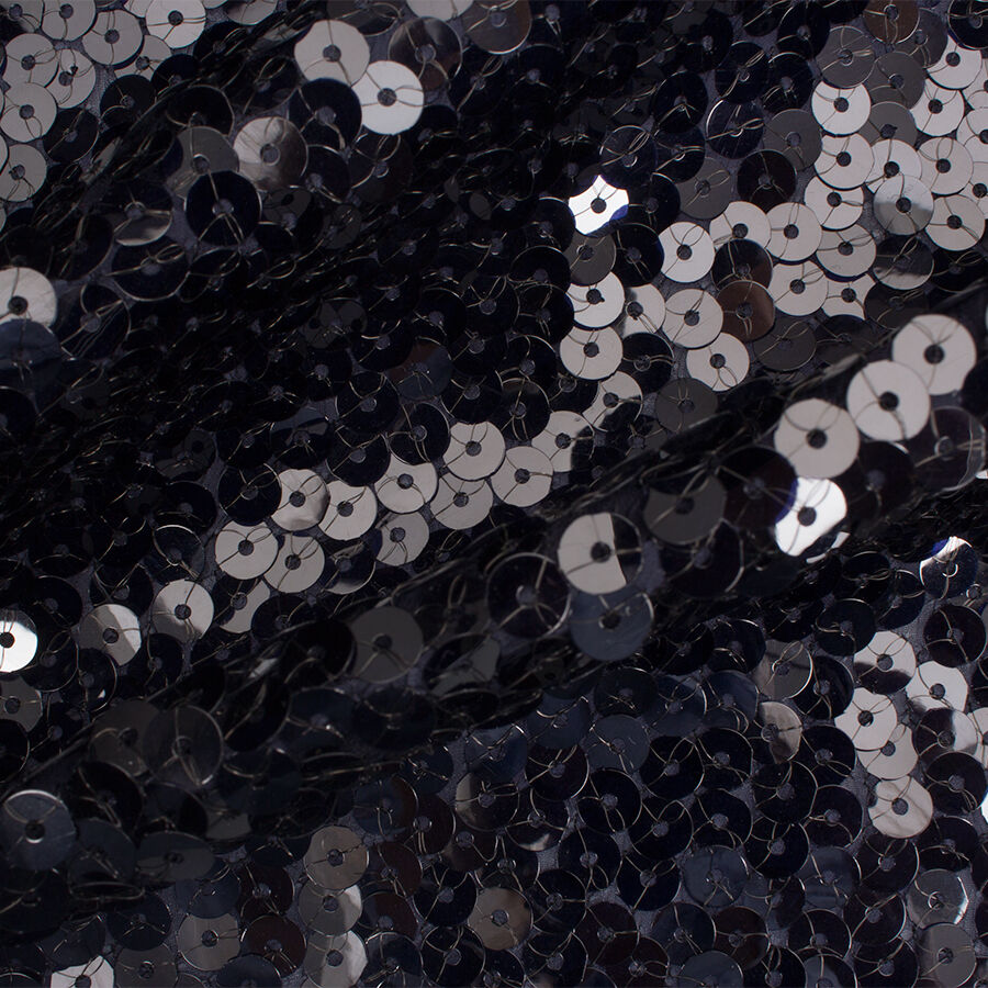 Dark Blue All-Over Sequin Fabric