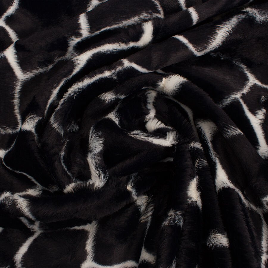 Monochrome 'Animal' Print Faux Fur Skin