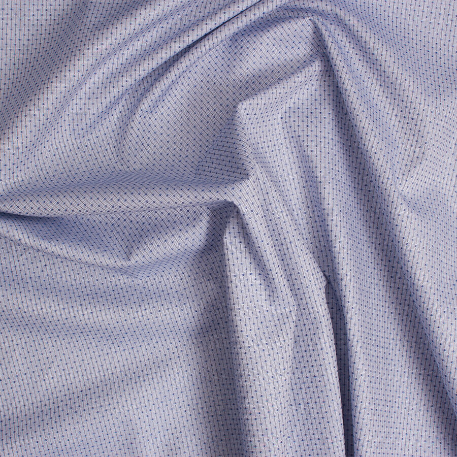 Blue Pin Point Pure Cotton Shirting