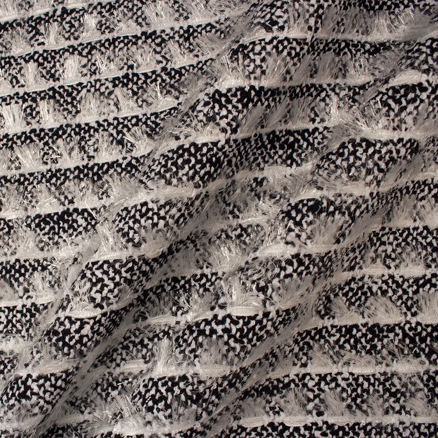 Monochrome Cotton Blend Bouclé