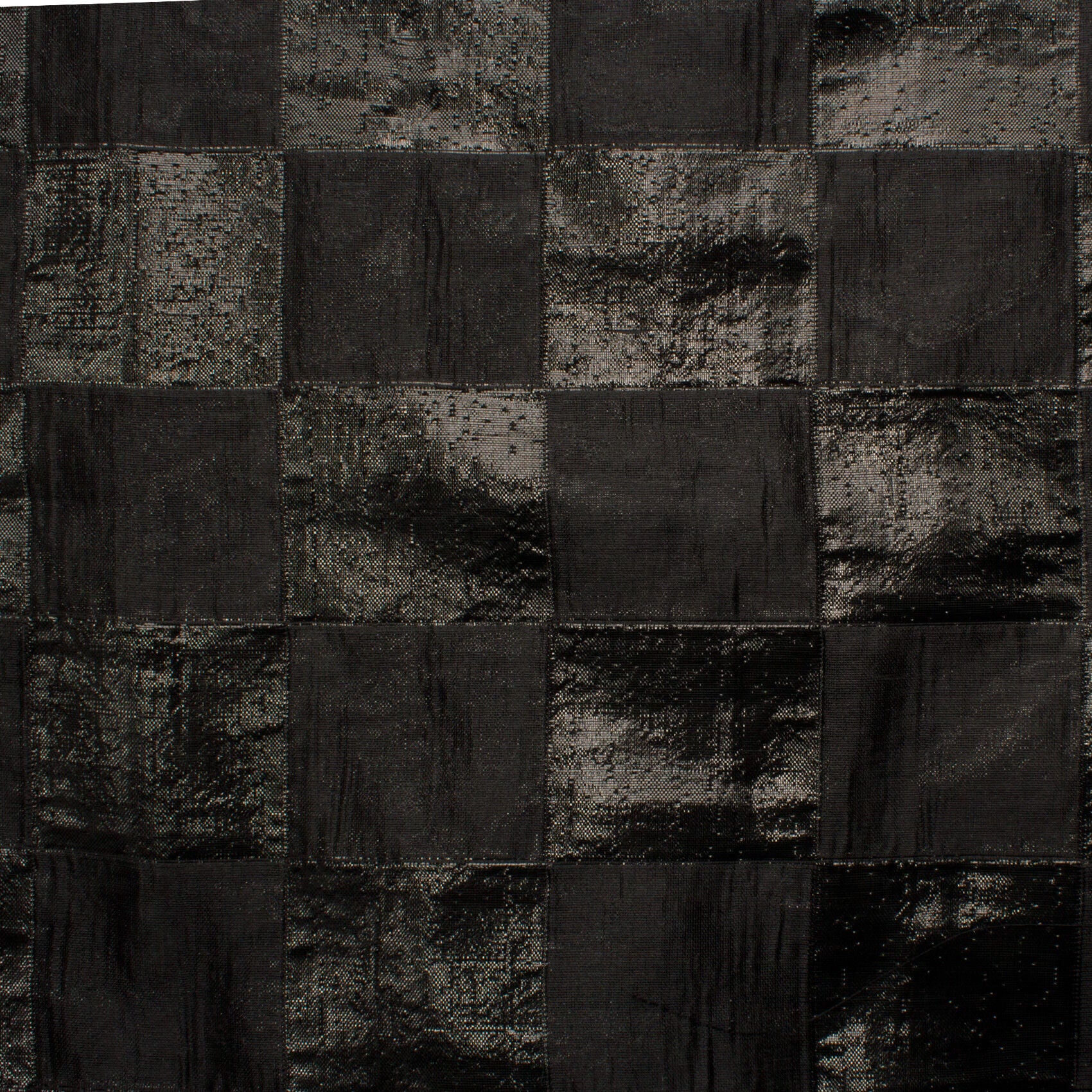 Black Check Silk Organza