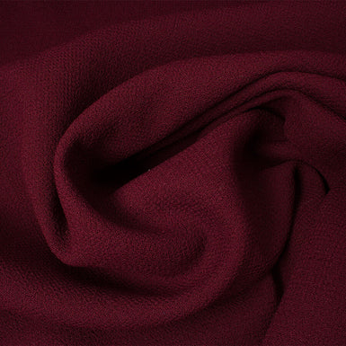 Dark Burgundy Double Wool Crêpe