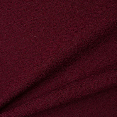 Dark Burgundy Double Wool Crêpe