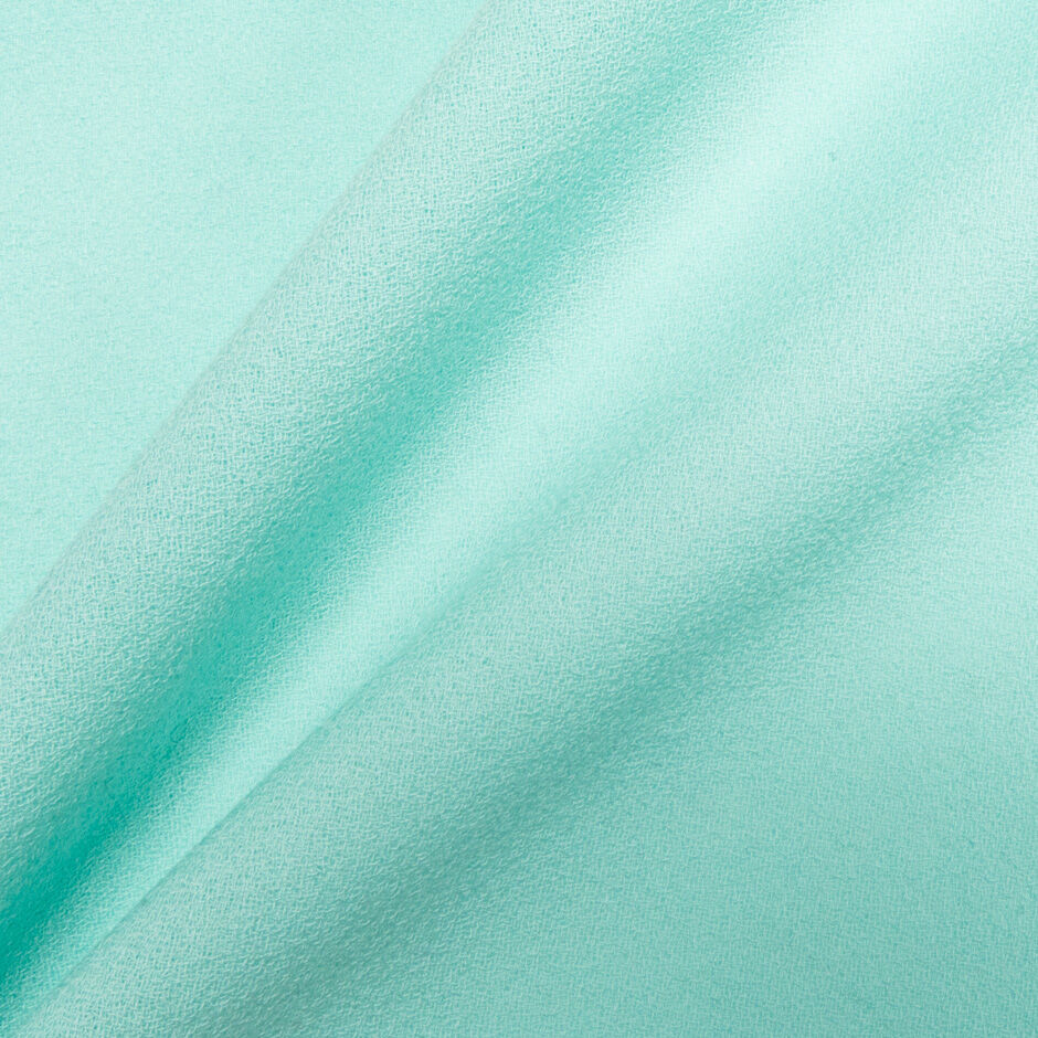 Rich Aqua Single Wool Crêpe