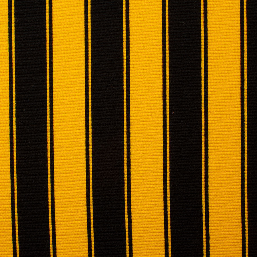 Black & Yellow Striped Pure Wool (A 1.40m Piece)