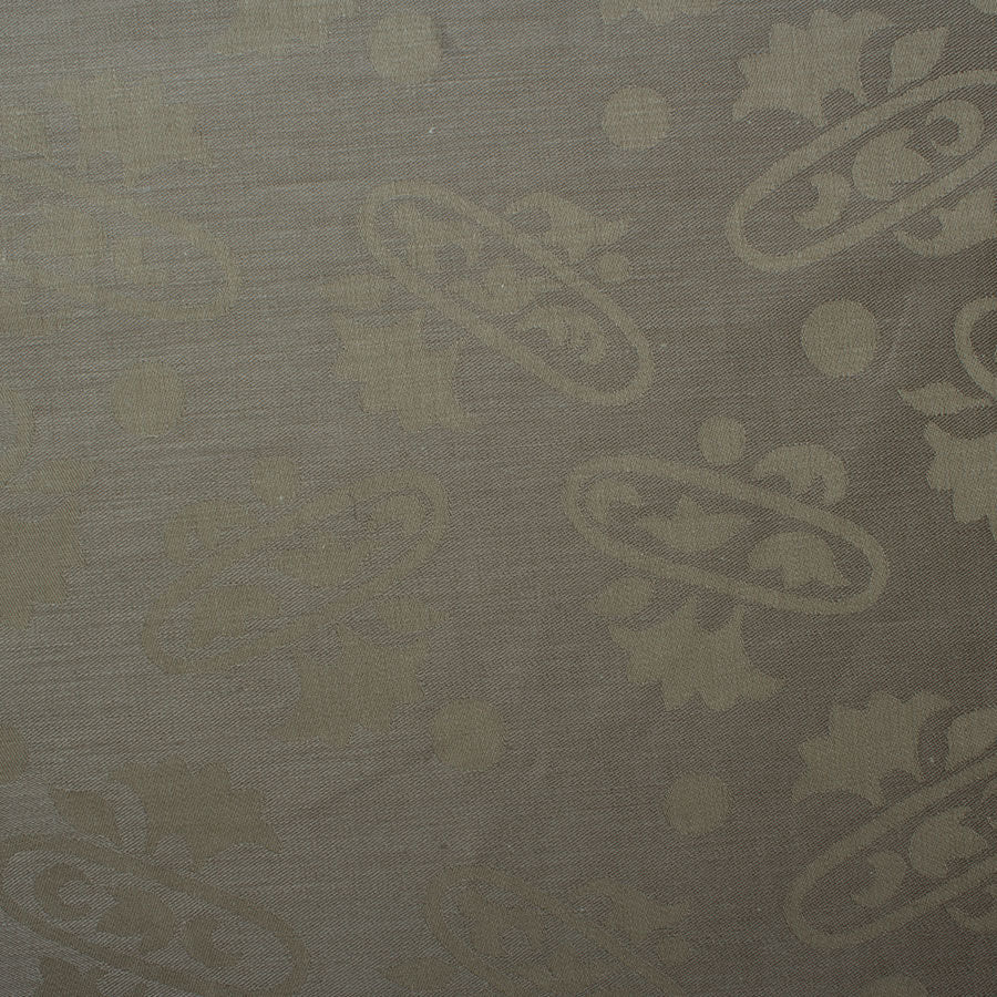 Khaki Floral Jacquard Cotton